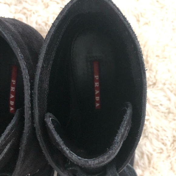 PRADA suede wedge boots - Picture 6 of 8